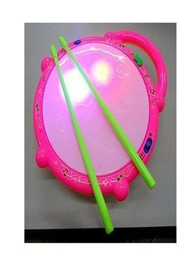 BabyBaba Free Playing Boll with Kids Musical Flash Drum with Sticks and 3D Lights - Image 3